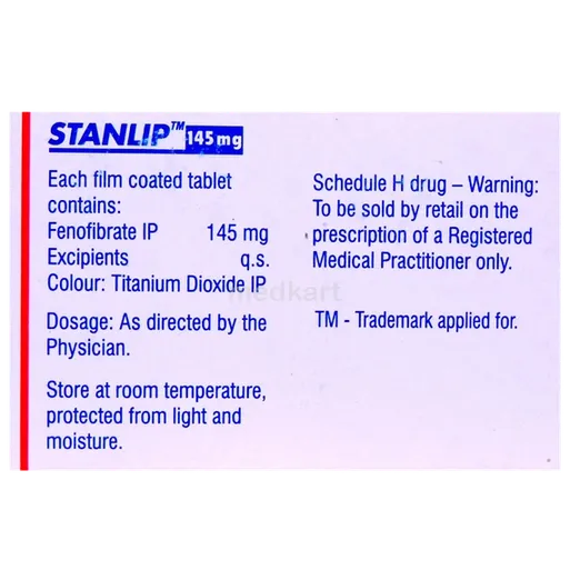 stanlip 145mg tablet 10's
